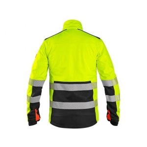 Męska kurtka ostrzegawcza softshell CXS Benson Canis kolor żółto-czarny - 2